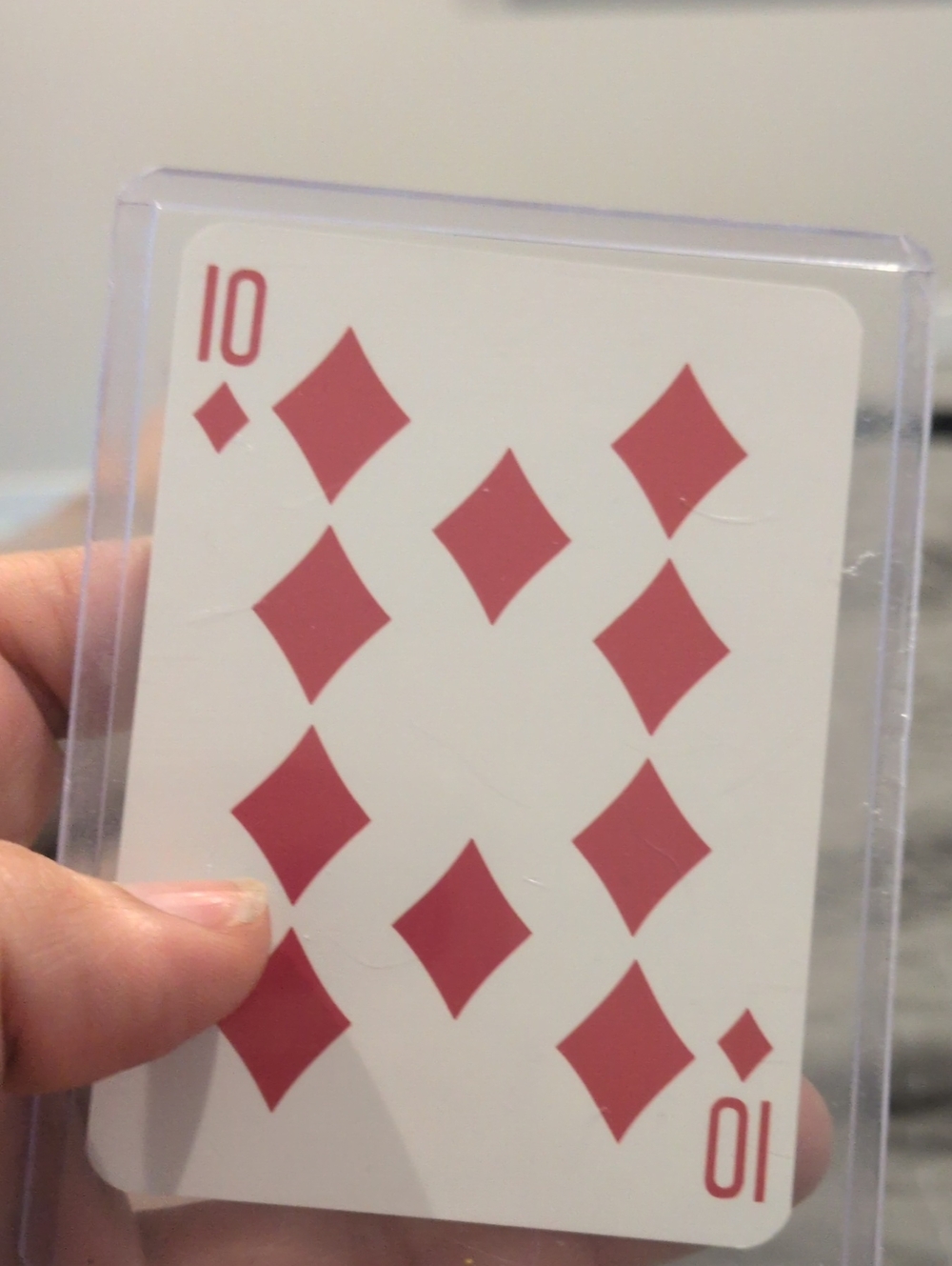 Coach Ten of Diamonds Playing Card - White and Red